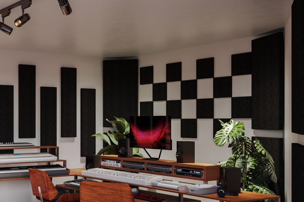 Noise control panels in office environment