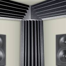 Acoustic panels installed on interior wall